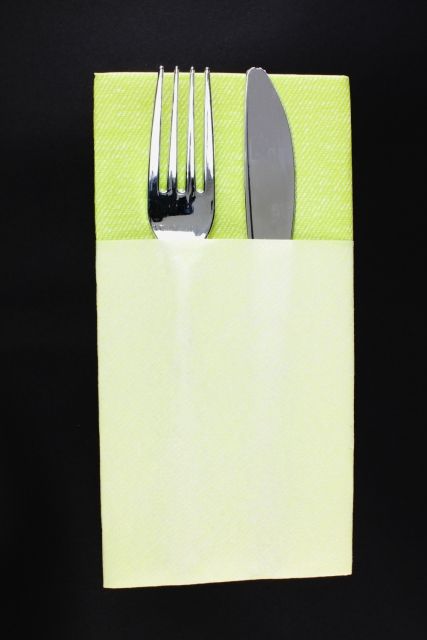 Etui pocket Airlaid Green 40x40cm op. 25 sztuk