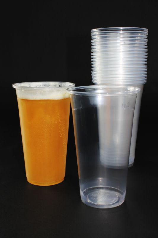 Kubek PP do piwa 0,5l PREMIUM gładki, bez przetłoczeń, średnica 95mm, cena za 50 sztuk