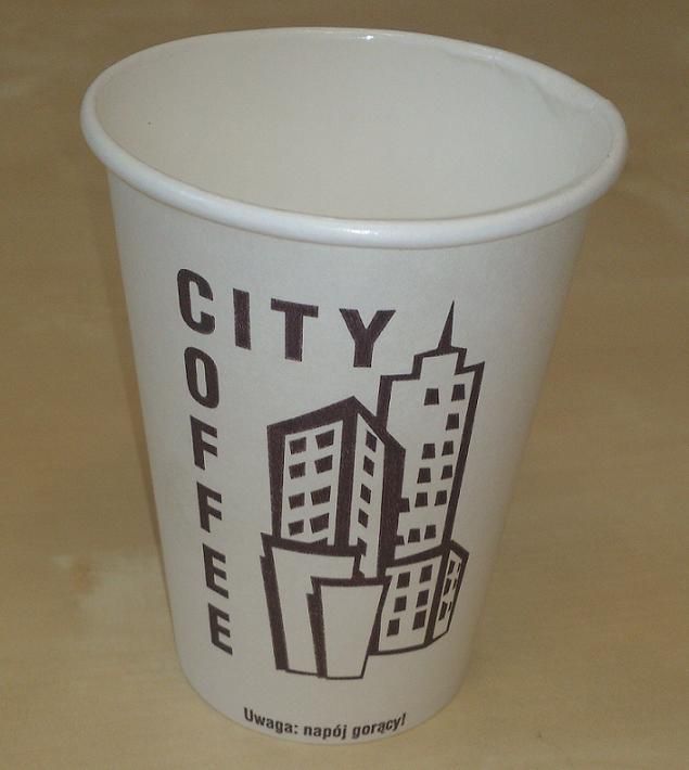 Kubek papierowy 355ml nadruk std CITY COFFEE, cena za opakowanie 50szt