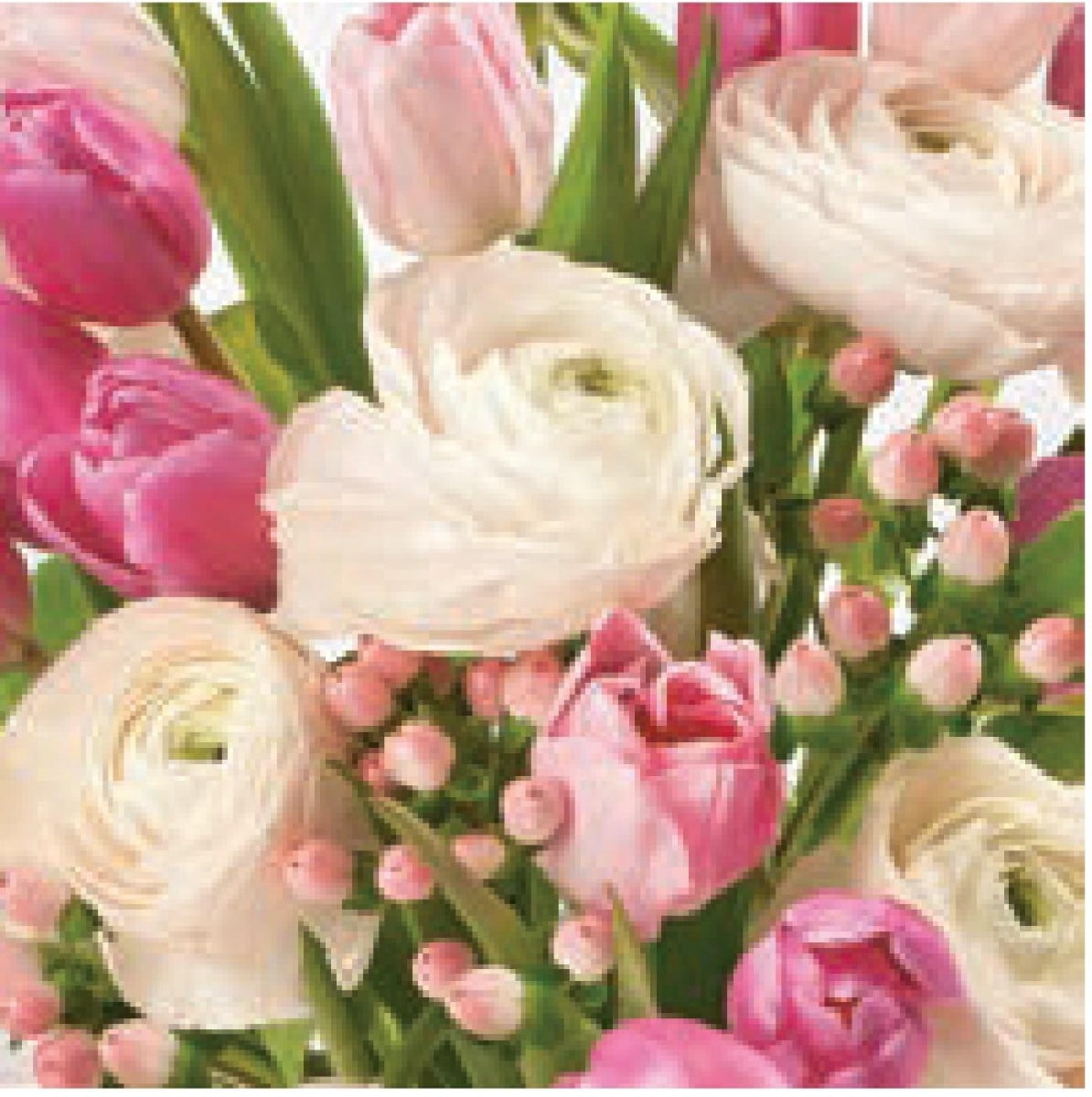 Serwetki 33x33 MAKI WIOSNA 0063 01 Pastel Pink Flowers op.20szt (12)