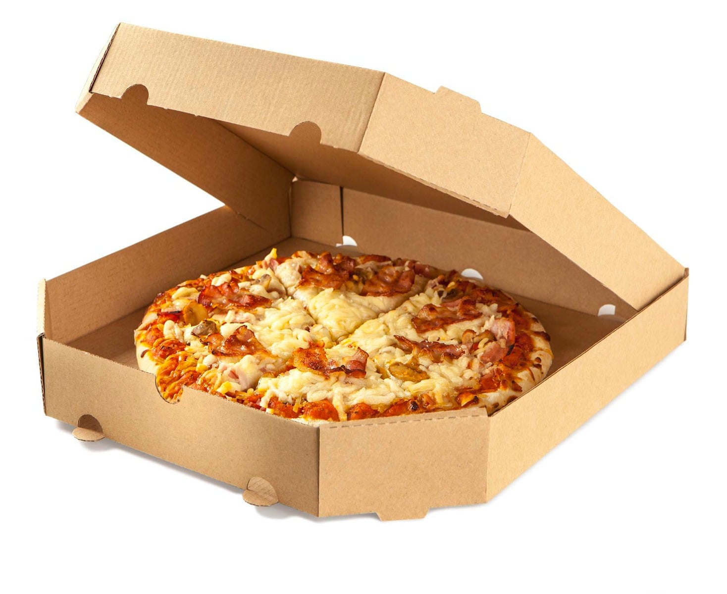 Pudełka pizza 42x42cm op.50szt śc. rogi h=4,5cm, Szaro-szara Fala E TnP