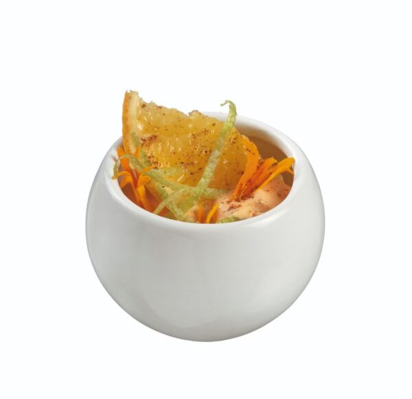 Finger food porcelana pucharek okrągły Biały