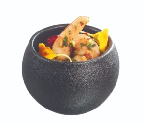 Finger food porcelana pucharek okrągły Czarny