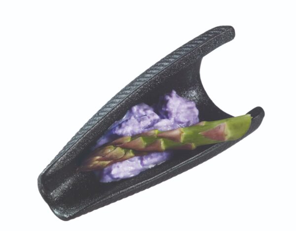 Finger food porcelana talerzyk owalny Czarny