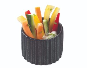 Finger food porcelana pucharek okrągły Czarny
