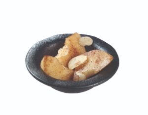Finger food porcelana talerzyk okrągły Czarny