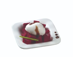 Finger food porcelana talerzyk kwadratowy Biały