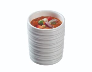 Finger food porcelana pucharek okrągły Biały