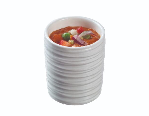 Finger food porcelana pucharek okrągły Biały